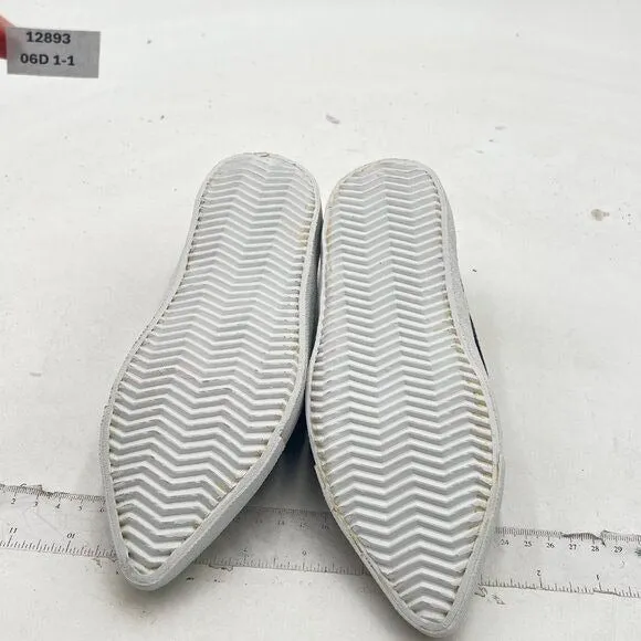 Women Classic Contrast Stitching Pumps Point Closed Metal Toe Slip On Loafers Fl