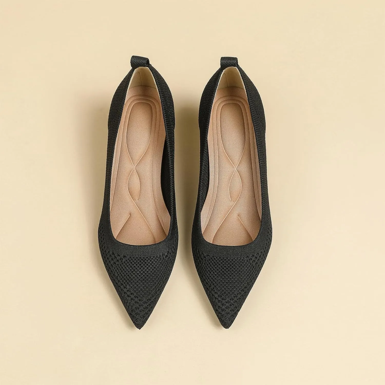 Women's Knitted Kitten Heels Pumps Comfortable Knit Closed Toe Fashion Pointed Toe Dress Wedding High Heels Casual Dress Shoes