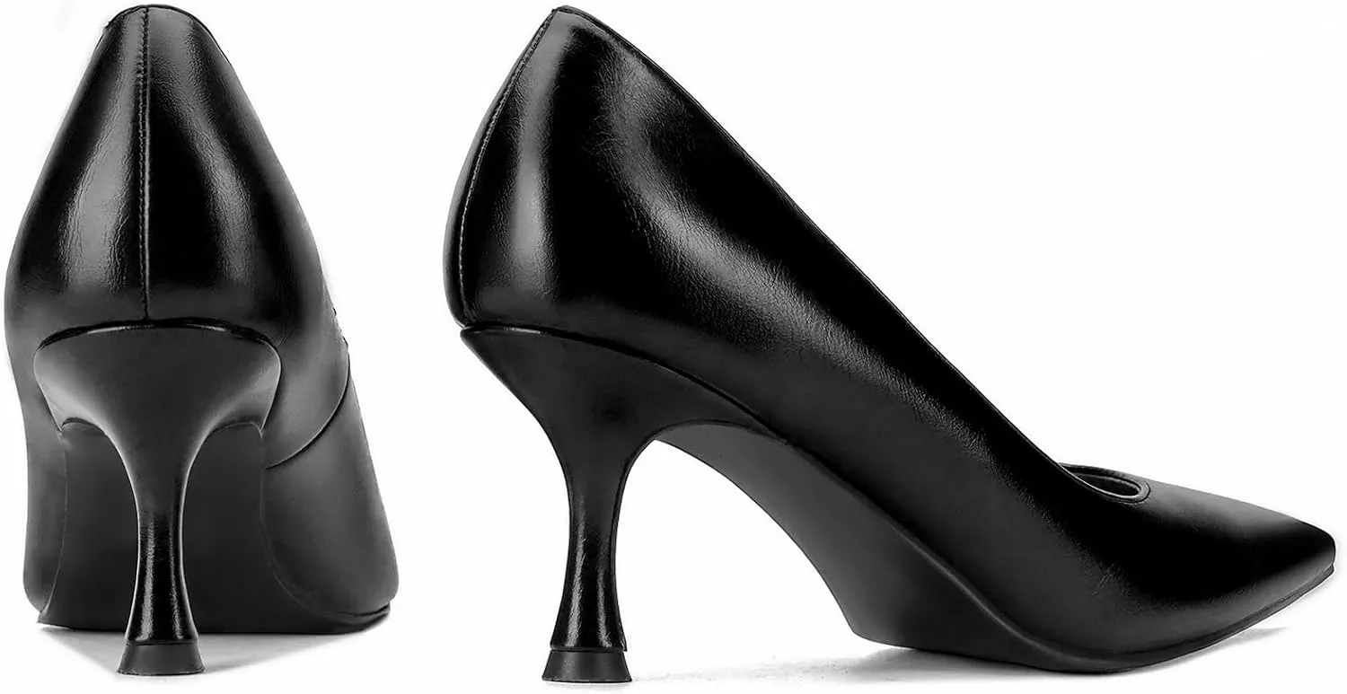 Women's Low Heel Pointed Toe Kitten Heel Daily Shallow Mouth Shoes on Stilettos Fine High Heels Party Wedding Prom Work Formal Dress Shoes Office Event Comfort Heels