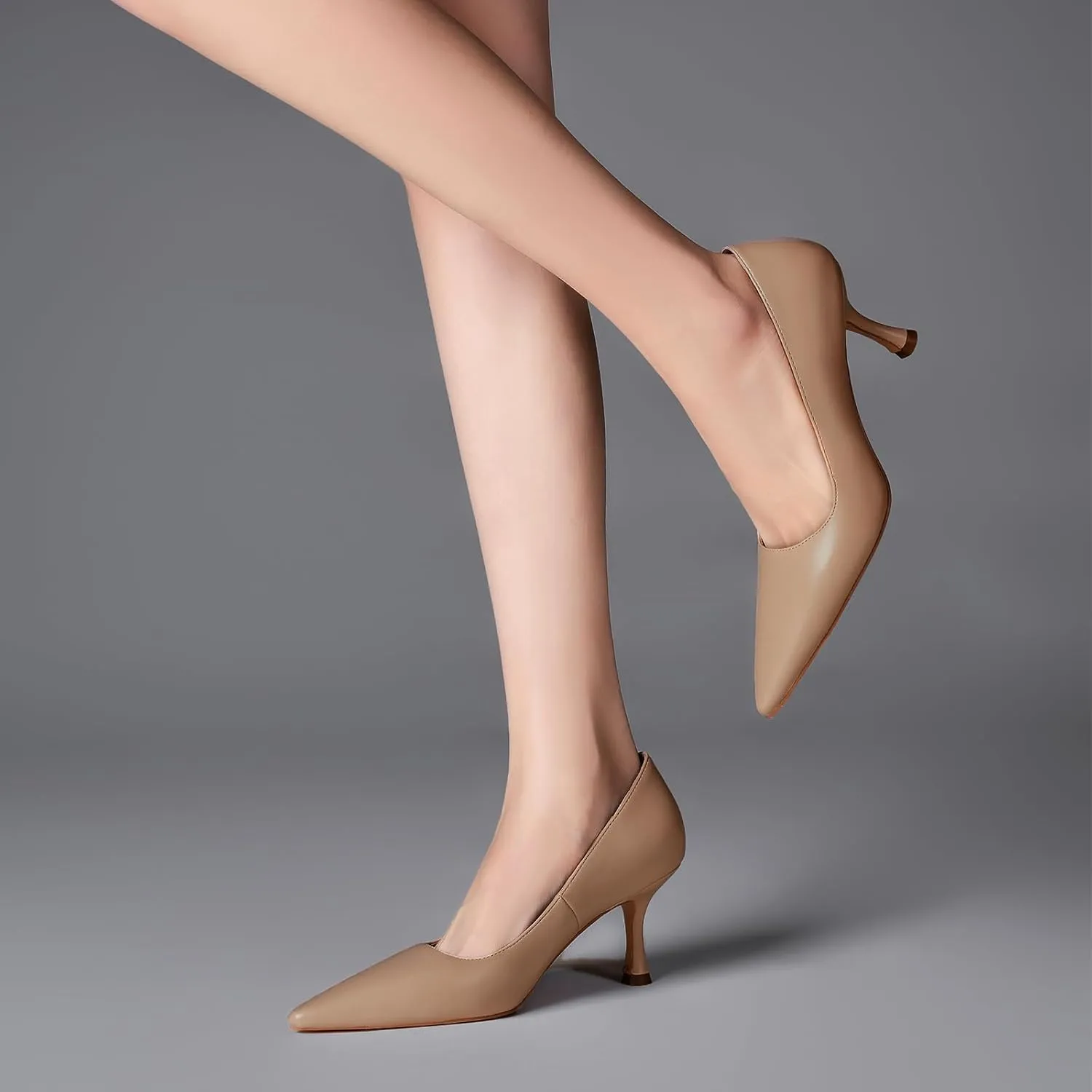 Women's Low Heel Pointed Toe Kitten Heel Daily Shallow Mouth Shoes on Stilettos Fine High Heels Party Wedding Prom Work Formal Dress Shoes Office Event Comfort Heels