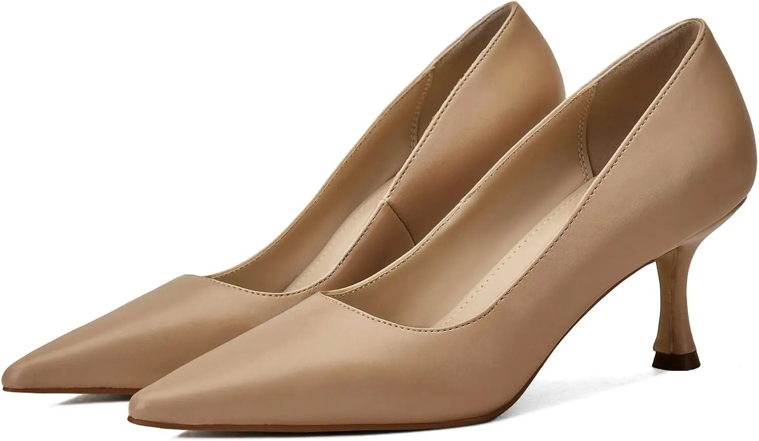 Women's Low Heel Pointed Toe Kitten Heel Daily Shallow Mouth Shoes on Stilettos Fine High Heels Party Wedding Prom Work Formal Dress Shoes Office Event Comfort Heels