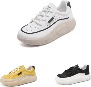 Womens Mesh Platform Lace Up Sneakers Fashion Comfortable Increase Height Soft Bottom Walking Tennis Shoes for Most Occasion Casual Shoes