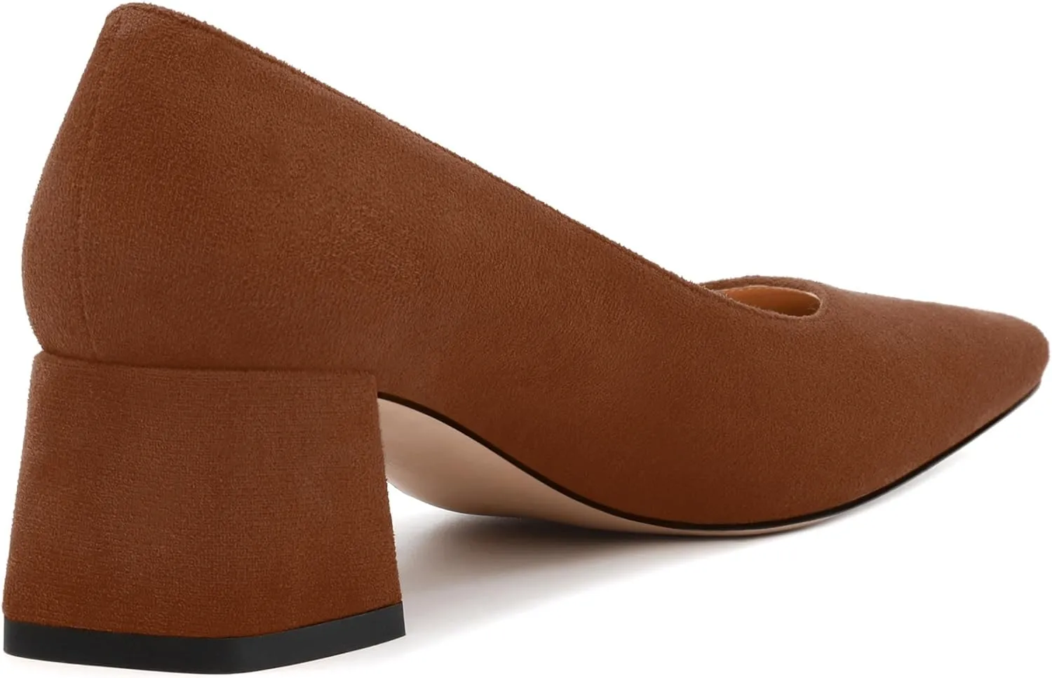 Women’s Pumps, Chunky Low Block Heels Square Closed Toe Dress Pumps Shoes for Women