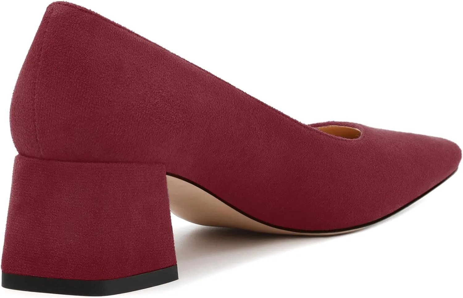 Women’s Pumps, Chunky Low Block Heels Square Closed Toe Dress Pumps Shoes for Women