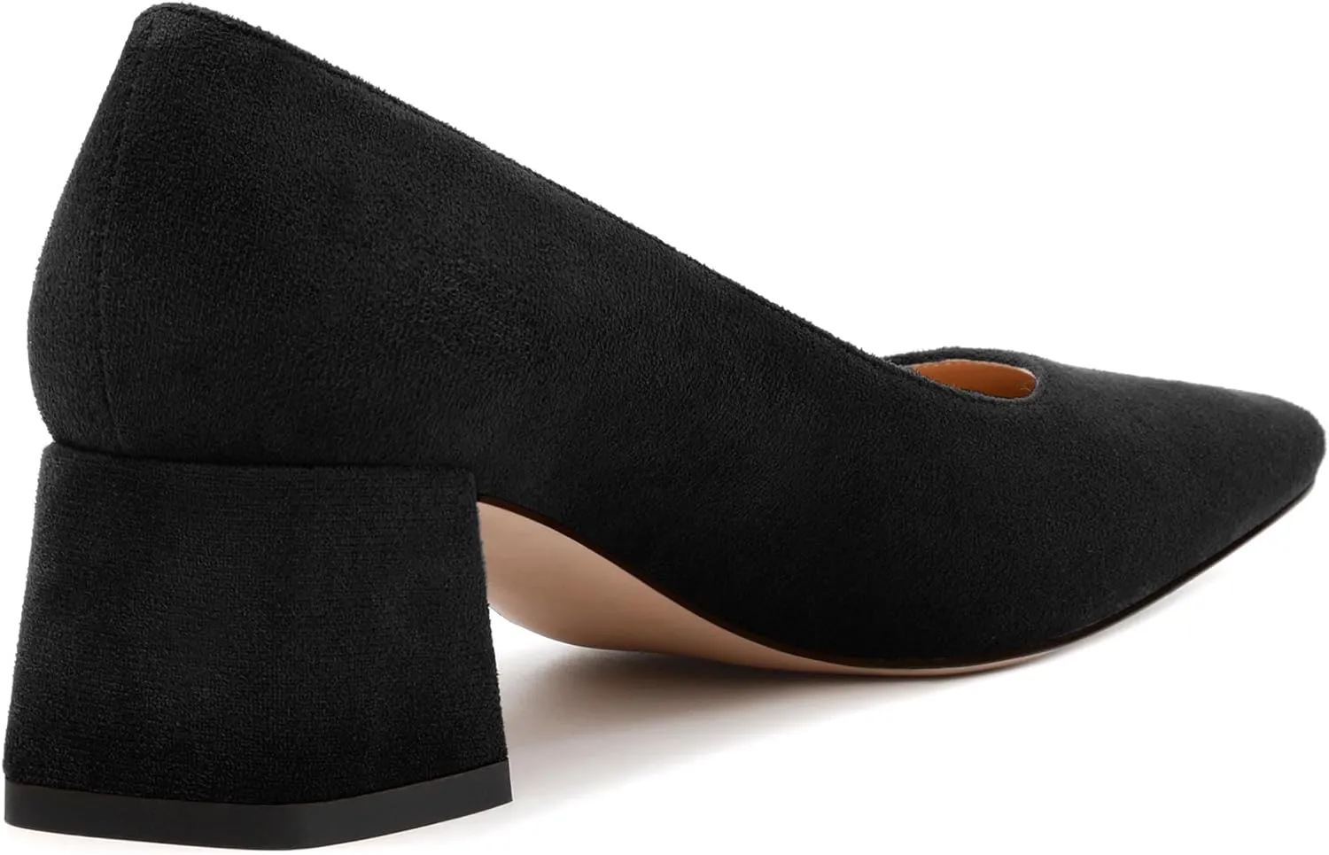 Women’s Pumps, Chunky Low Block Heels Square Closed Toe Dress Pumps Shoes for Women