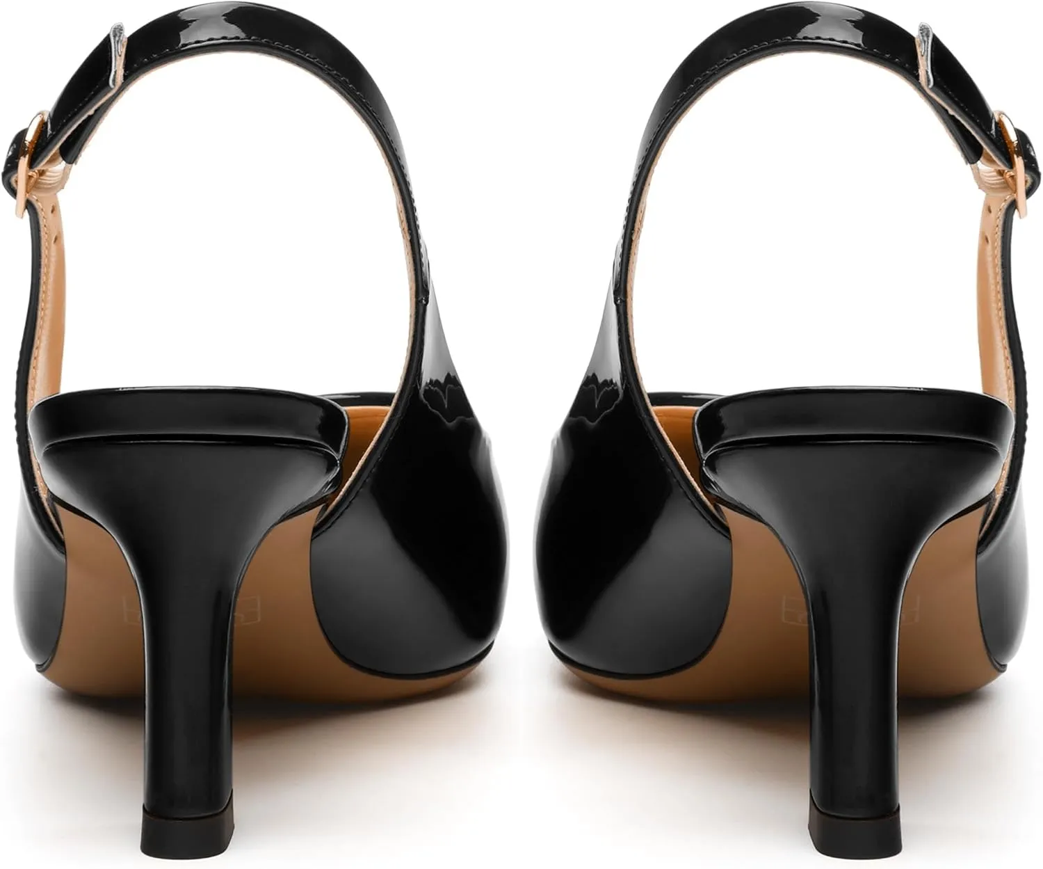 Women's Pumps Slingback Kitten Heels for Women Closed Pointed Toe Backless Pumps Wedding Party Dress Pumps Shoes