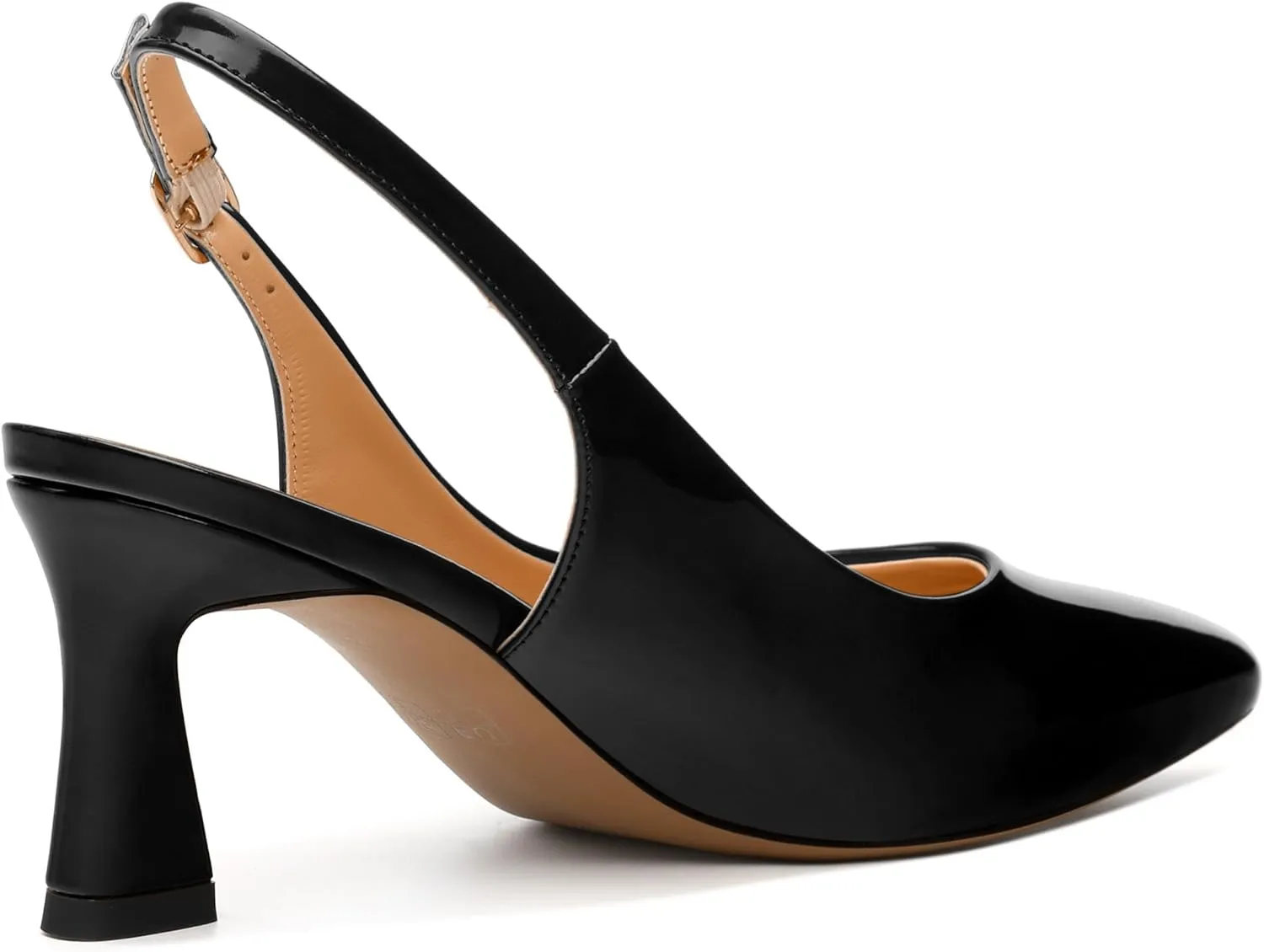 Women's Pumps Slingback Kitten Heels for Women Closed Pointed Toe Backless Pumps Wedding Party Dress Pumps Shoes