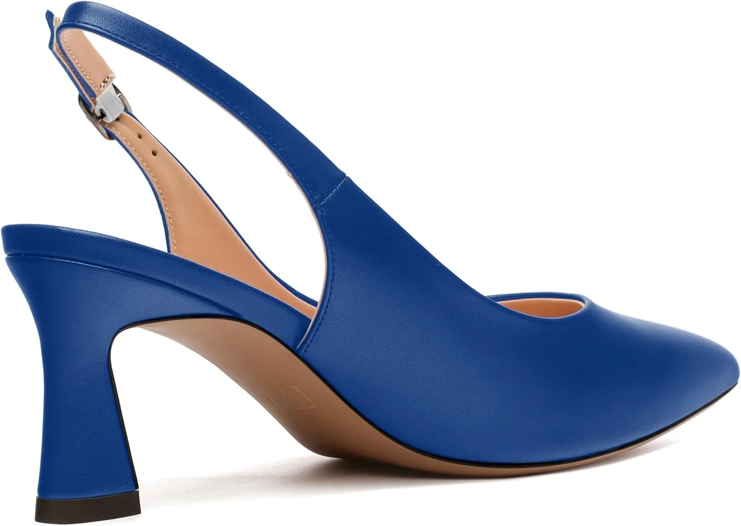 Women's Slingback Pumps Kitten Heel Pointed Toe Pumps for Women Comfort Kitten Mid Heels Buckle Pumps Wedding Party Dance Shoes