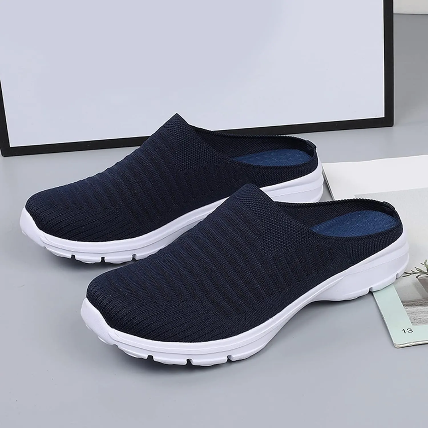 Womens Summer Breathable Mesh Slippers Slip On Shoes Women Winter Brown Casual Shoes Fashion Sneakers 2025 Brown Tennis Shoe Loafers Casual Slip On