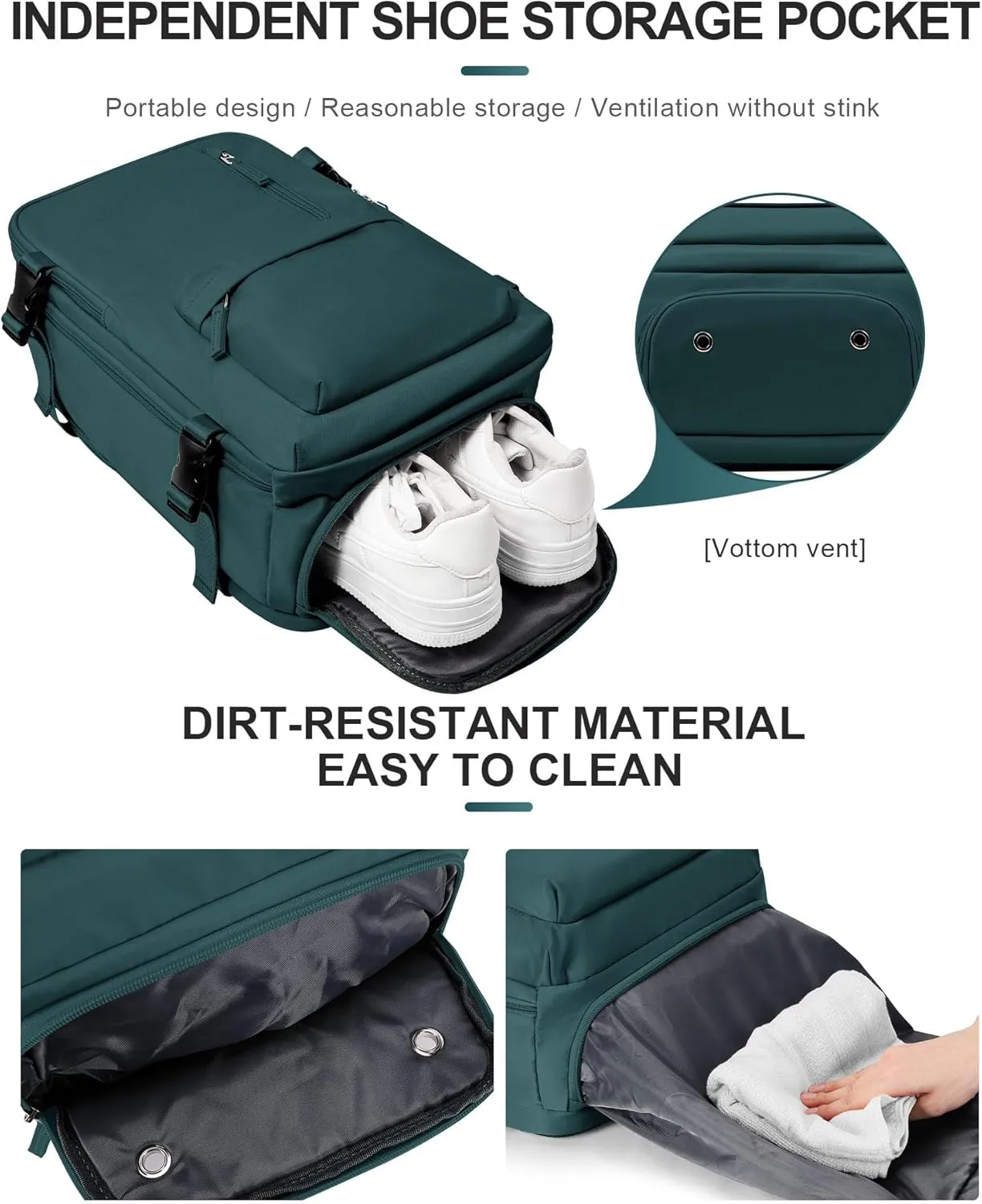 WONHOX Large Travel Backpack Carry on Flight Approved Laptop Work Business Backpack for Women Men Mochila de Viaje