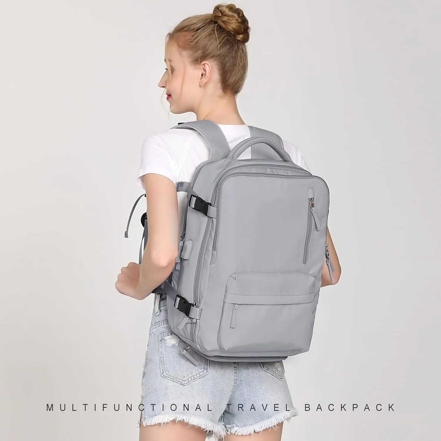 WONHOX Large Travel Backpack Carry on Flight Approved Laptop Work Business Backpack for Women Men Mochila de Viaje