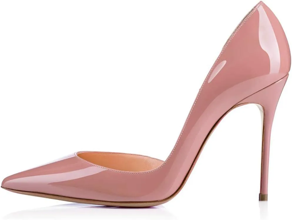 XYD Women Sexy High Heel Pumps Formal Event Closed Pointy Toe Slip-on D'Orsay Dress Office Shoes
