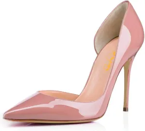 XYD Women Sexy High Heel Pumps Formal Event Closed Pointy Toe Slip-on D'Orsay Dress Office Shoes