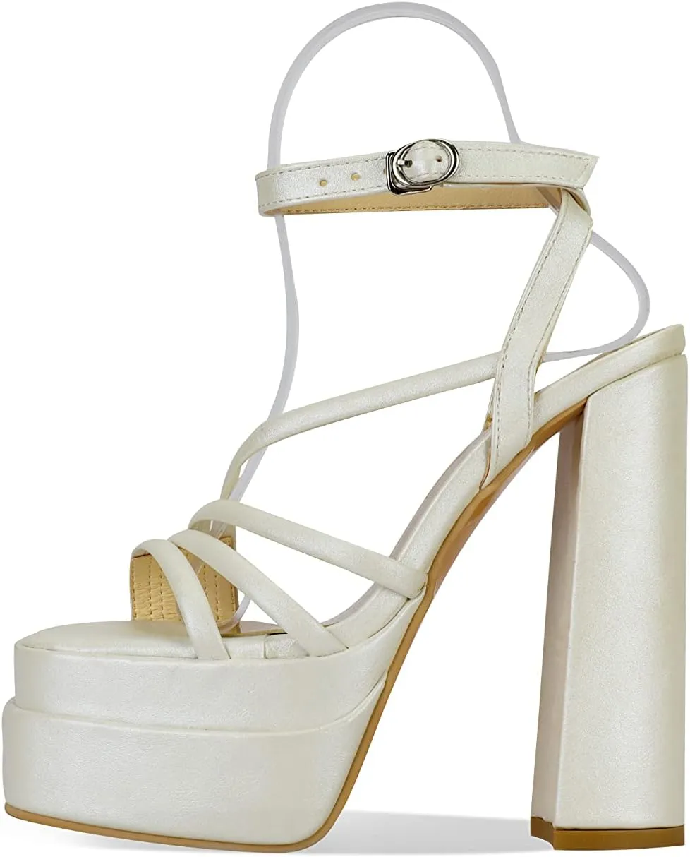 Yawors Womens LC679 Dress Fashion Casual Fashion Dress Pigskin Leather Low Kitten Heeled Sandals