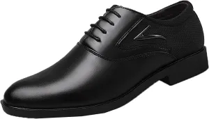 Yiozoi Men's Official Shoes Low Top Oxford Lace up Flat Wedding Party Business Office Pointed Dress