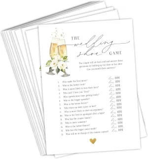 Your Main Event Prints Bridal Shower Wedding Shoe Game – 50 Cards | Fun & Unique Ice Breaker for Bridal Showers, Bachelorette Parties, & Engagement Celebrations